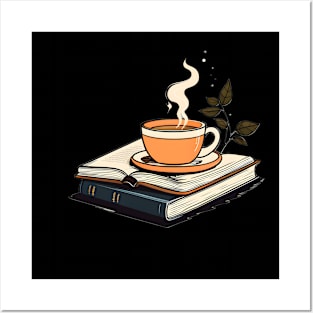 coffee and books Posters and Art